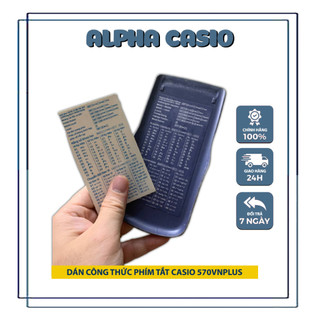 Miếng dán công thức nắp máy casio 570vnplus chuẩn của công ty | Sticker dán nắp thủ thuật máy tính casio 570vnplus