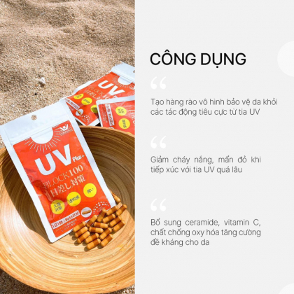 Viên Uống Chống Nắng Nhật Fine UV Care Plus Block100