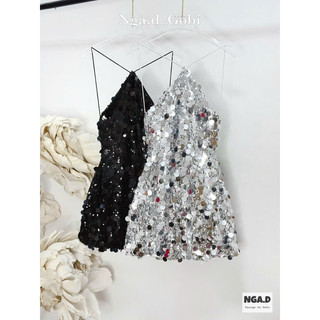 Đầm yếm kim sa vảy tròn