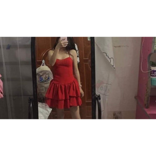PASS đầm dây đỏ size M