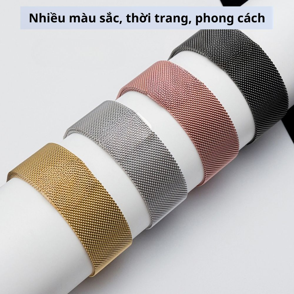 Dây thép Milaneses [HÀNG LOẠI A1] dành cho đồng hồ thông minh Series 1/2/3/4/5/6/7/8 size 38/40/41/42/44/45mm Fukia