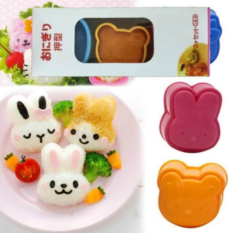 Set 3 món khuôn tạo hình cơm bento cho bé