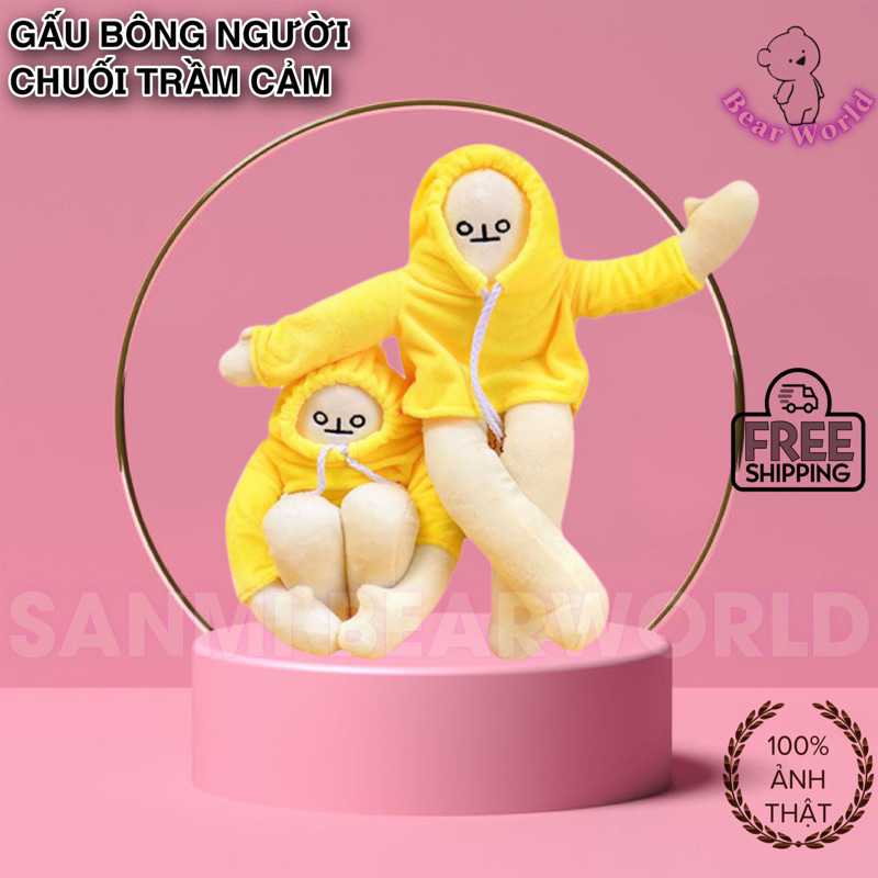 Gấu bông người chuối trầm cảm Banaman đáng yêu cao cấp Bear World