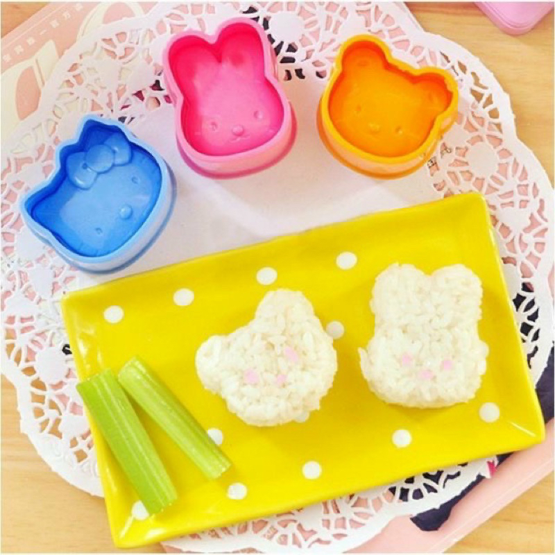 Set 3 món khuôn tạo hình cơm bento cho bé