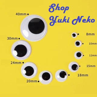 Mắt thú - mắt liếc làm handmade có keo dán
