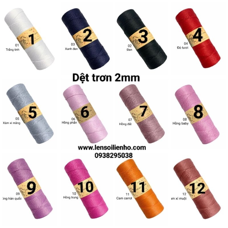 Sợi dệt trơn 2mm