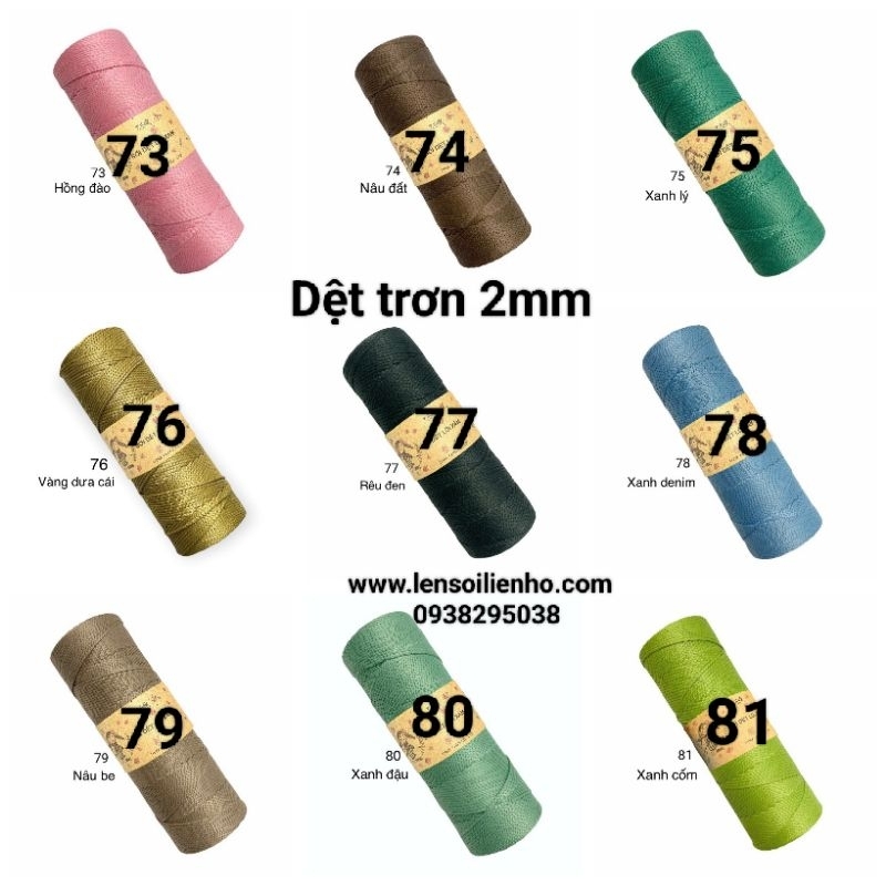 Sợi dệt trơn 2mm