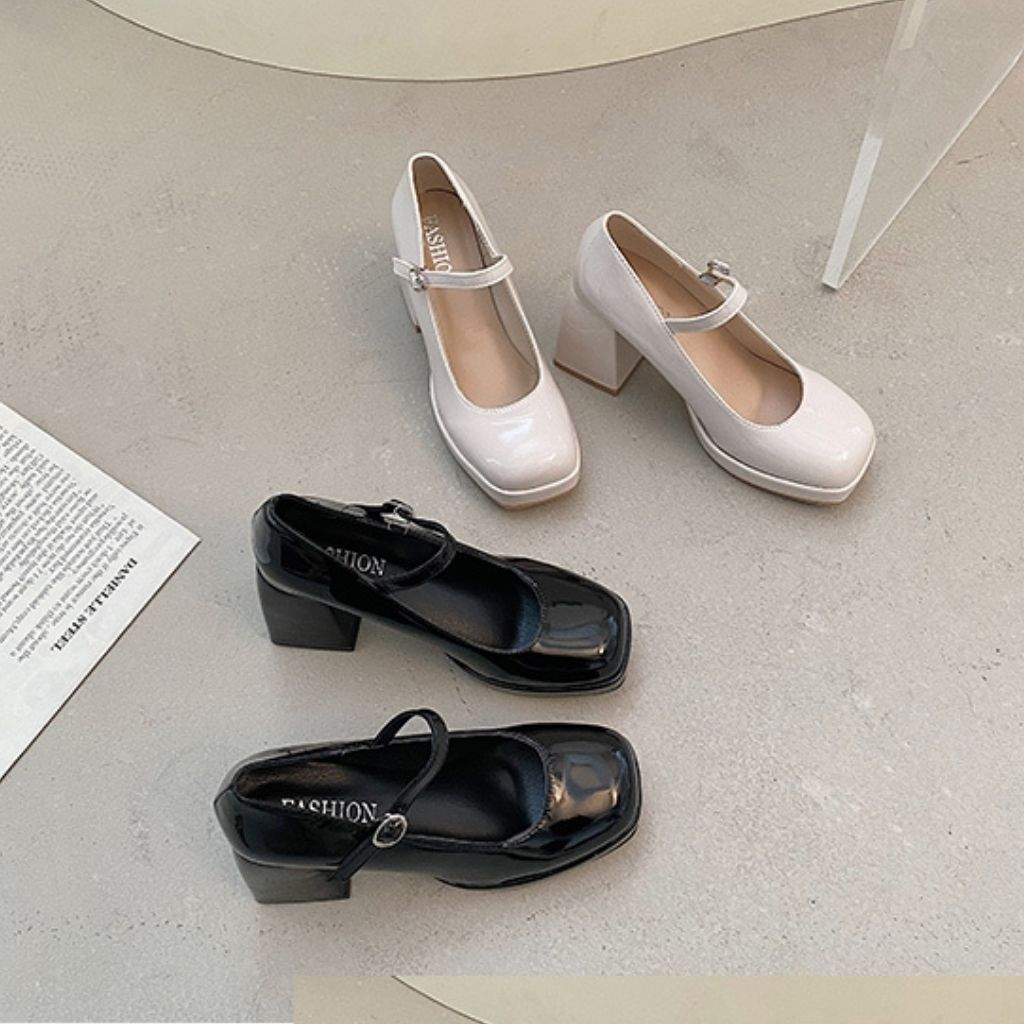 Giày cao gót nữ, giày cao gót Mery Jane phong cách Retro cổ điển cao 9cm hàng Full box cao cấp - CG47
