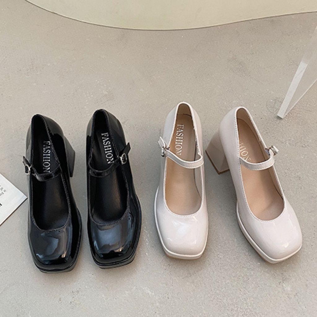 Giày cao gót nữ, giày cao gót Mery Jane phong cách Retro cổ điển cao 9cm hàng Full box cao cấp - CG47