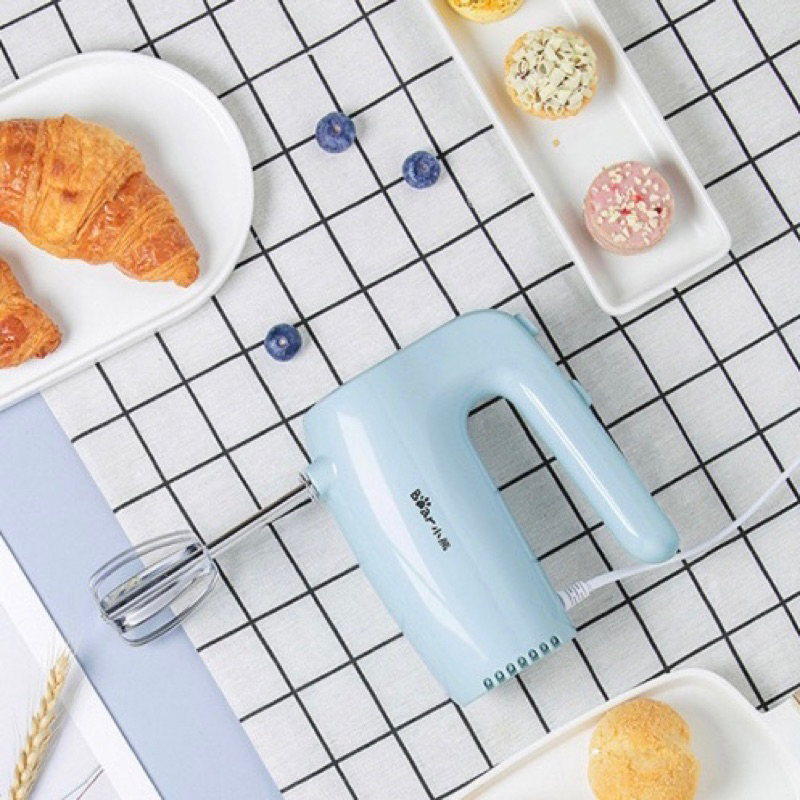 Máy đánh trứng cầm tay 5 tốc độ BEAR DDQ-A01G1 / DDQ-B02P5 màu hồng - xanh bảo hành 12 tháng