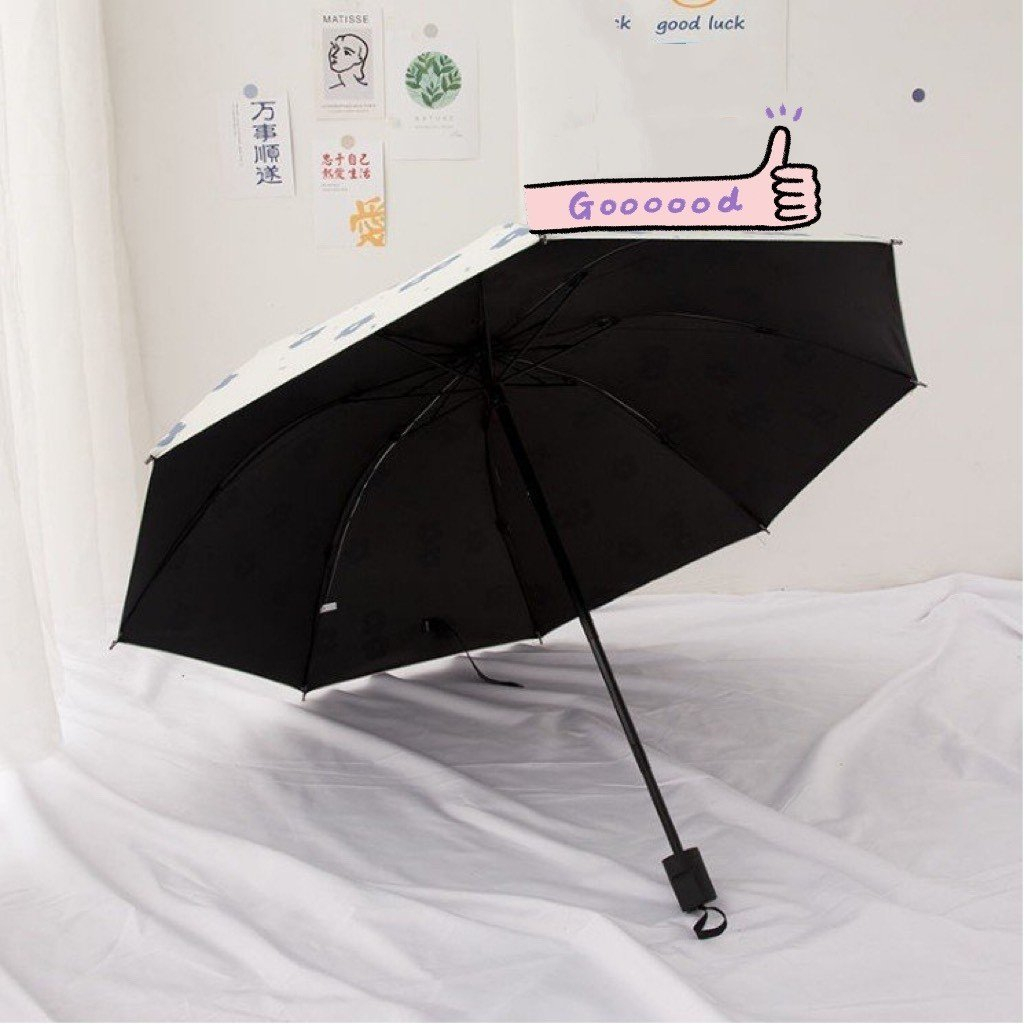 Ô dù đi mưa nắng vải dù du lịch đã ngoại gấp mở gọn gàng màu trơn dễ thương thời trang giá rẻ quà tặng nữ xinh