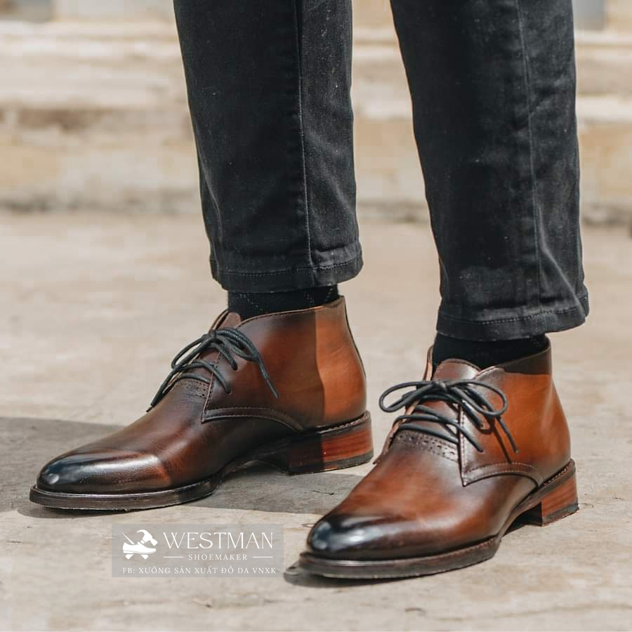 (HÀNG LẺ SIZE) Chukka Boot Nam Da Thật Westman