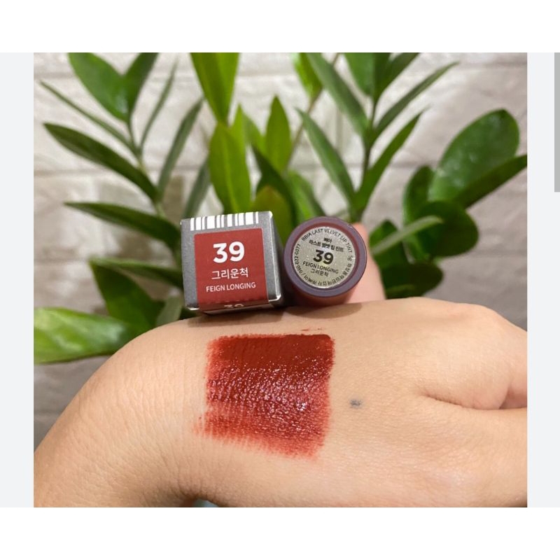 SON KEM BBIA VELVET LIP TINT MÀU 39 ĐỎ NÂU GẠCH