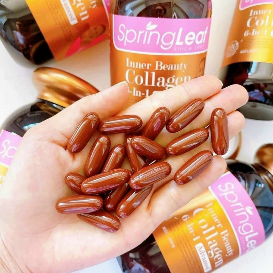 Viên uống Collagen 6 in 1 Spring Leaf Inner Beauty, Viên uống Collagen 6 in 1 Springleaf, chống lão hóa đẹp da | BigBuy360 - bigbuy360.vn