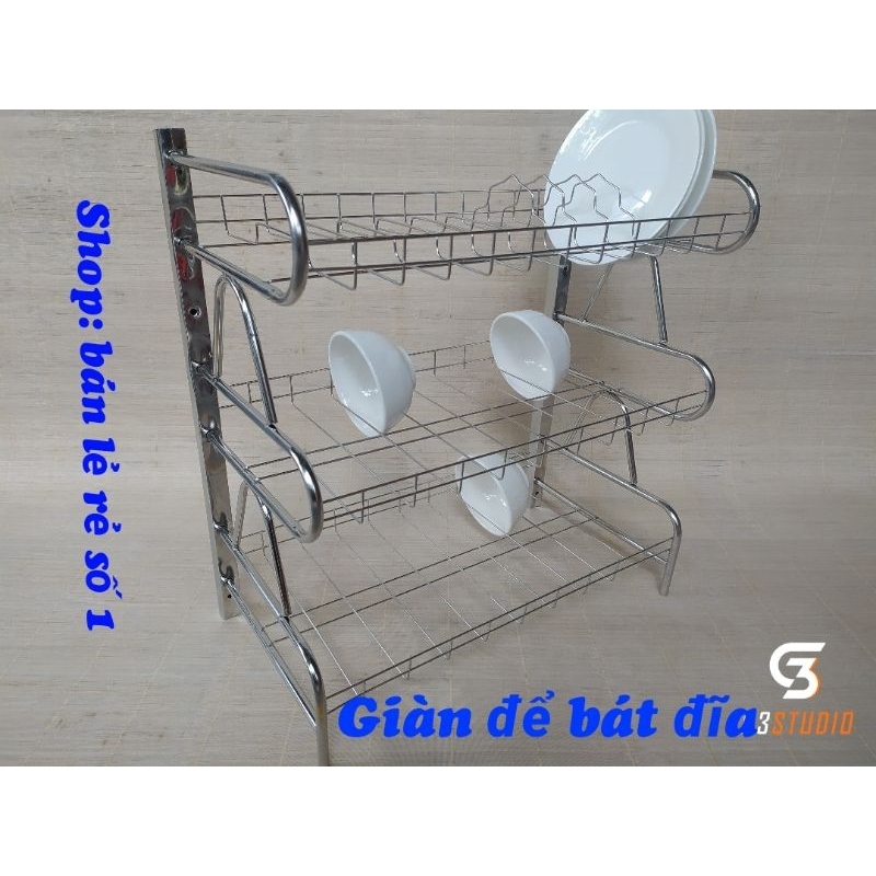 Trạn bát, kệ bát inox treo tường sáng bóng bền bỉ theo thời gian