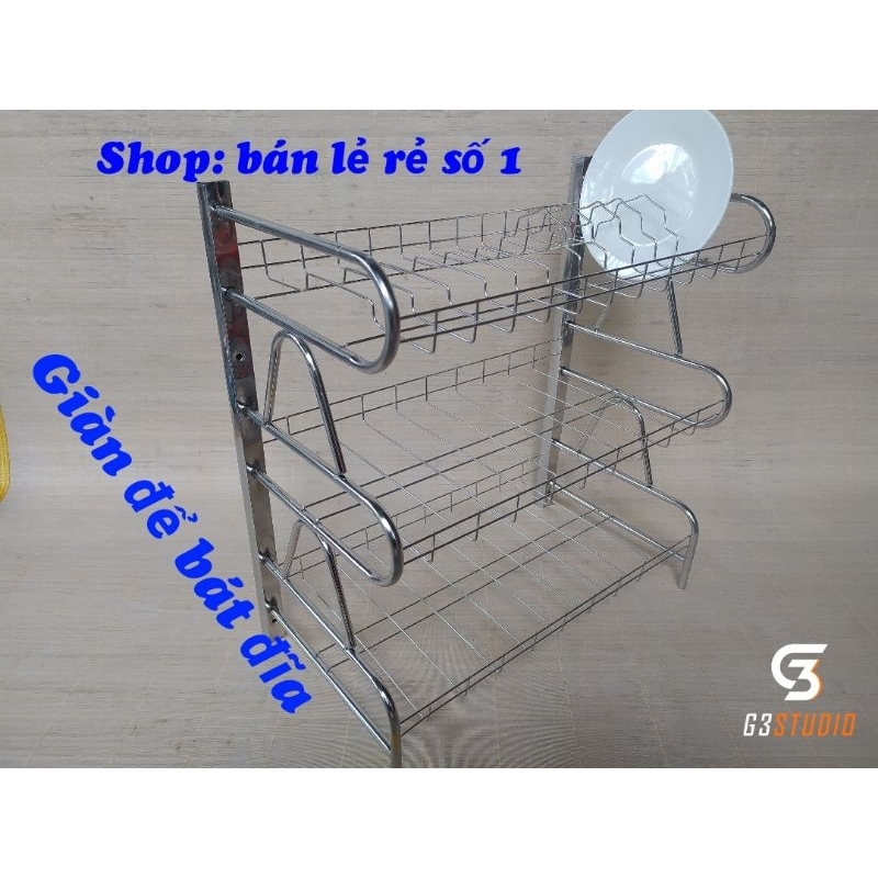 Trạn bát, kệ bát inox treo tường sáng bóng bền bỉ theo thời gian