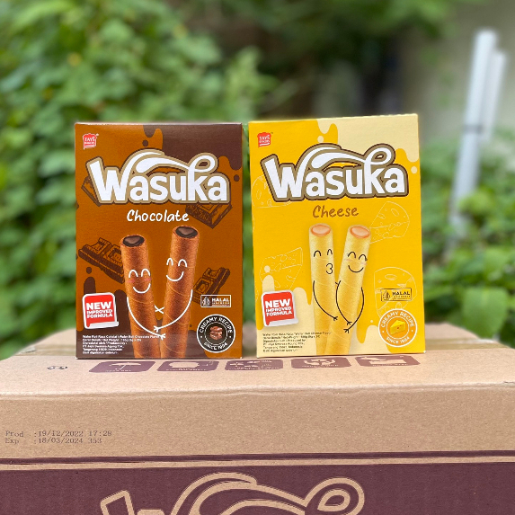 Bánh Quế Wasuka Premium Rolled Wafer Vị Chocolate, Phô Mai