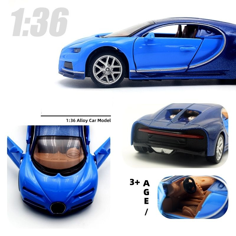 Xe đồ chơi ô tô mô hình tỉ lệ 1:36 Bugatti hợp kim quà tặng đồ chơi trưng bày LAHAKIDS