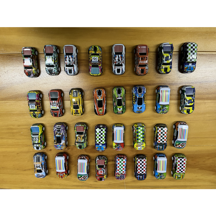 Hộp 30 Xe Ô Tô Đồ Chơi Hợp Kim Chạy Thều Nhiều Màu Sắc Cho Bé LAHAKIDS