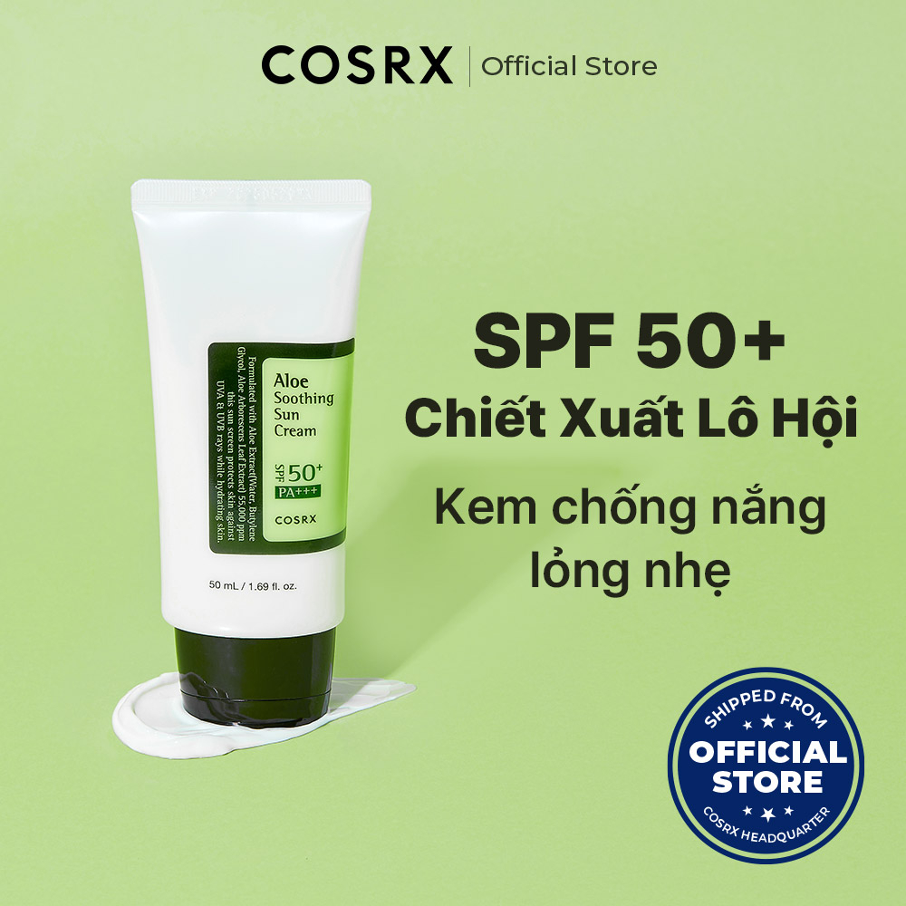 Kem chống nắng COSRX chiết xuất lô hội xoa dịu da SPF50 PA+++ dung tích 50ml