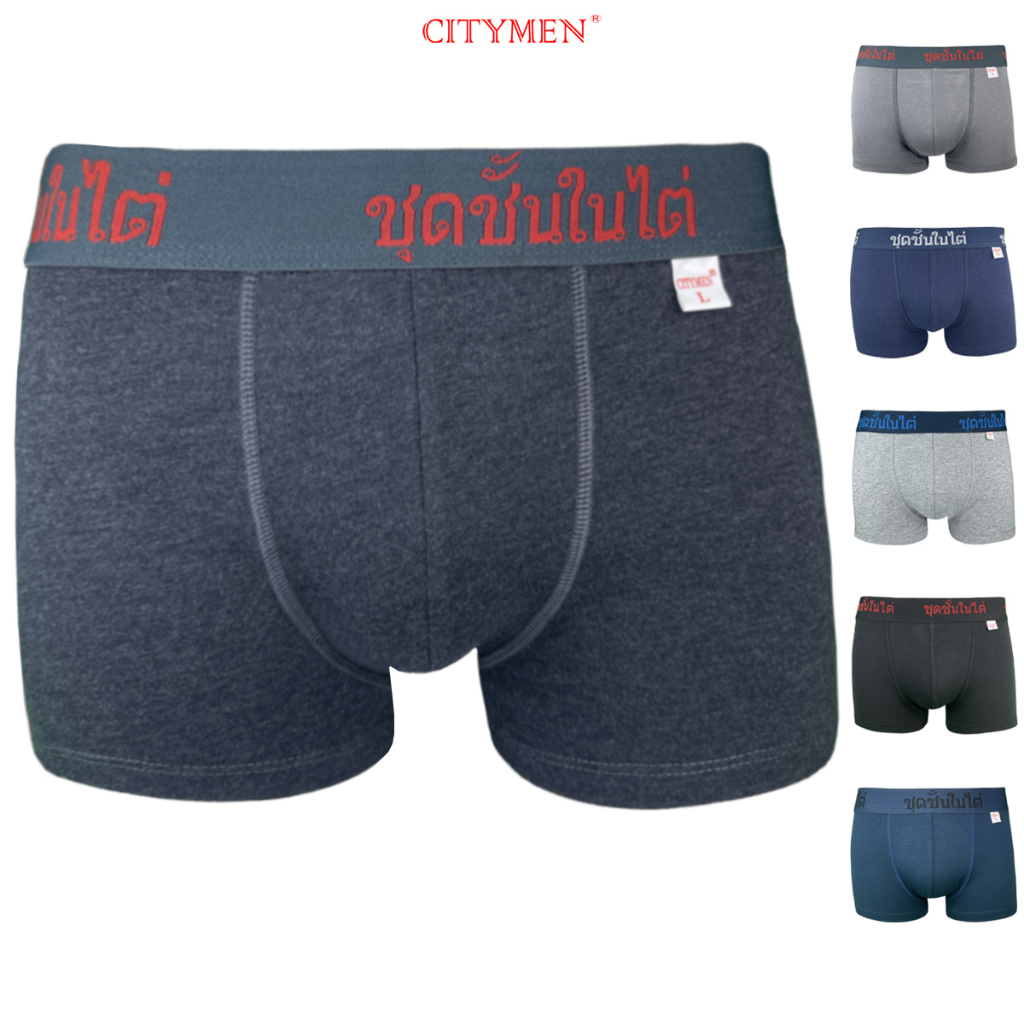 Combo 4 Quần Sịp Nam Boxer Lưng Thái Hiệu CITYMEN Vải Cotton Co Dãn 4 Chiều Cao Cấp, Sịp Nam - CTSP-THAIBC