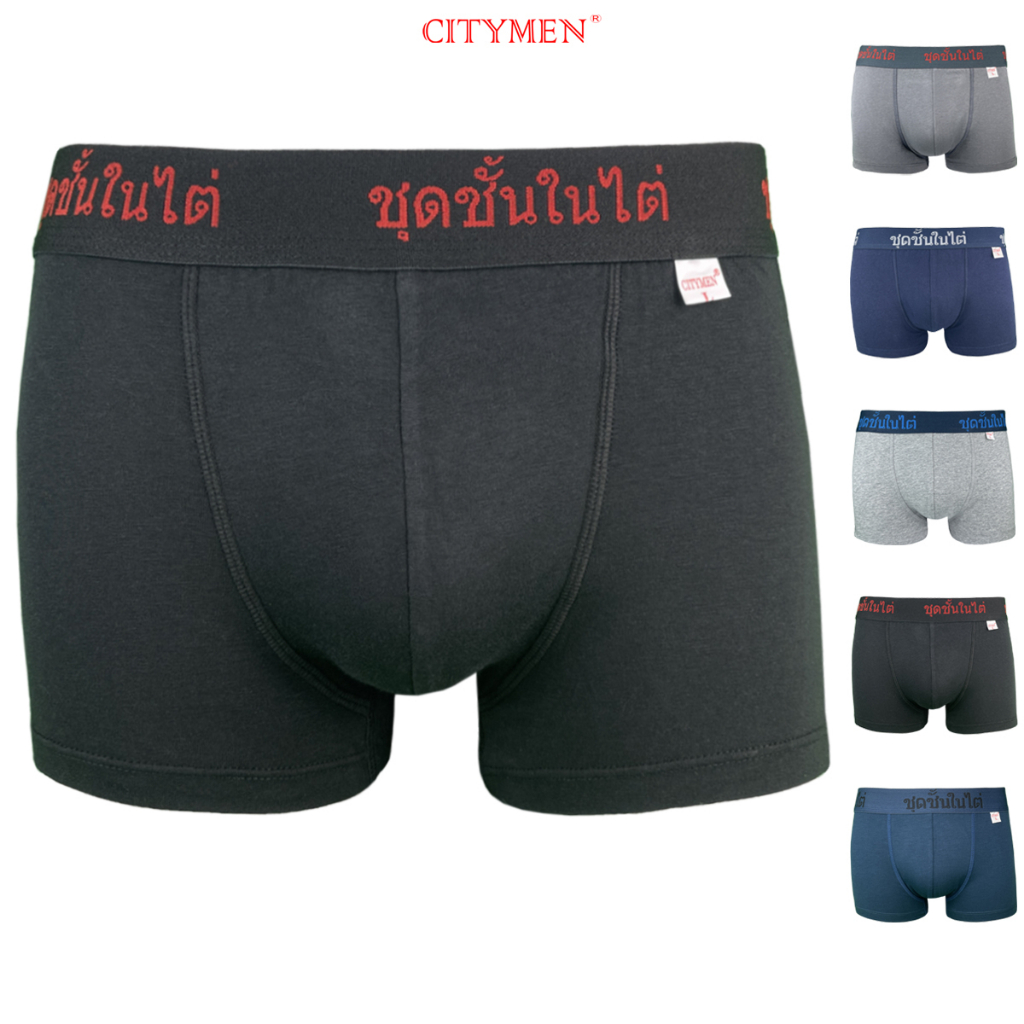 Combo 4 Quần Sịp Nam Boxer Lưng Thái Hiệu CITYMEN Vải Cotton Co Dãn 4 Chiều Cao Cấp, Sịp Nam - CTSP-THAIBC