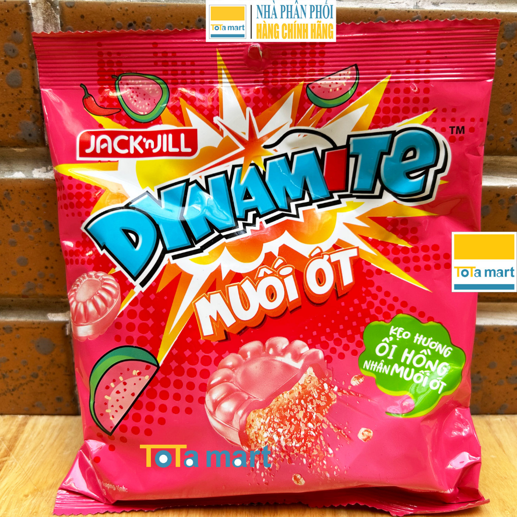 (hsd 02,03/2024) Kẹo dynamite ổi hồng / xoài xanh nhân muối ớt JacknJill gói 96g
