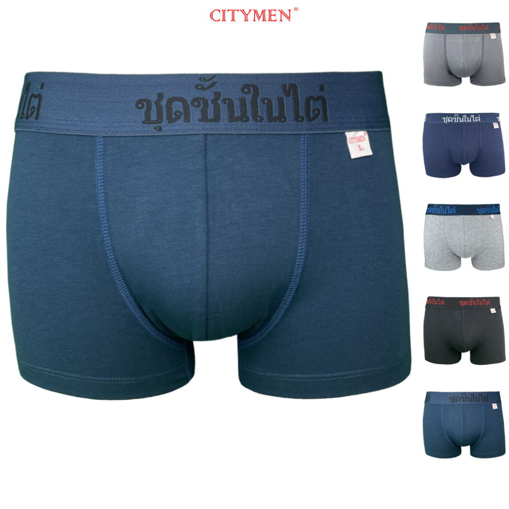 Hộp 4 Quần Sịp Nam Boxer Co Dãn 4 Chiều Lưng Thái Vải Cotton Hiệu CITYMEN Cao Cấp, Đồ Lót - CTSP-THAIBC