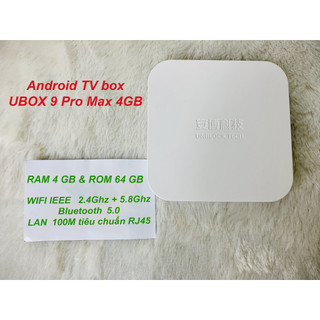 Android tv box ubox 9 pro max 4gb