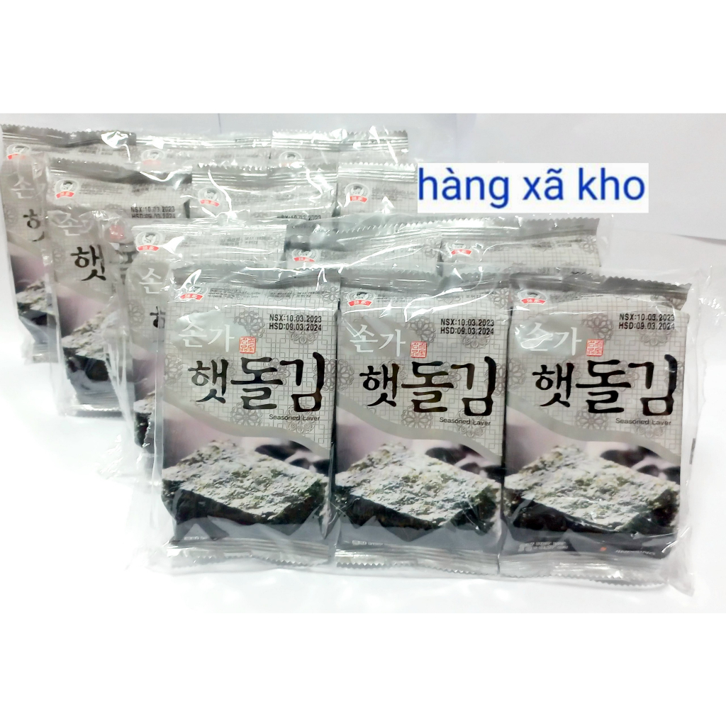 Lô 15 gói rong biển tự nhiên ăn liền xám sonka date:2_24