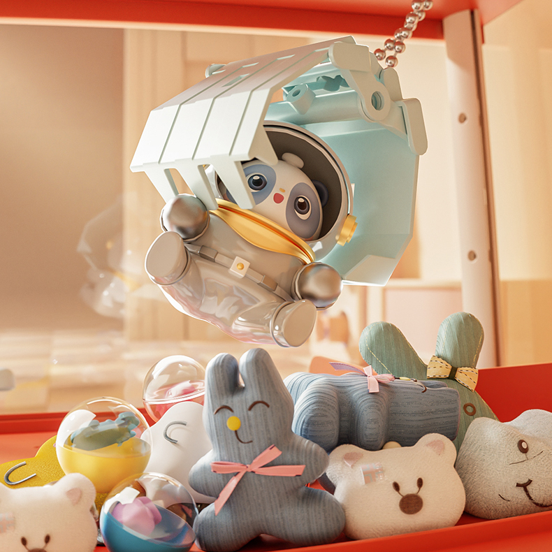 Máy Gắp Thú Bông Mini Dành Cho Bé Kích Thước Lớn Có Nhạc Và Đèn Kèm Xu Đếm Thời Gian, Có Sẵn Nhiều Thú Bông