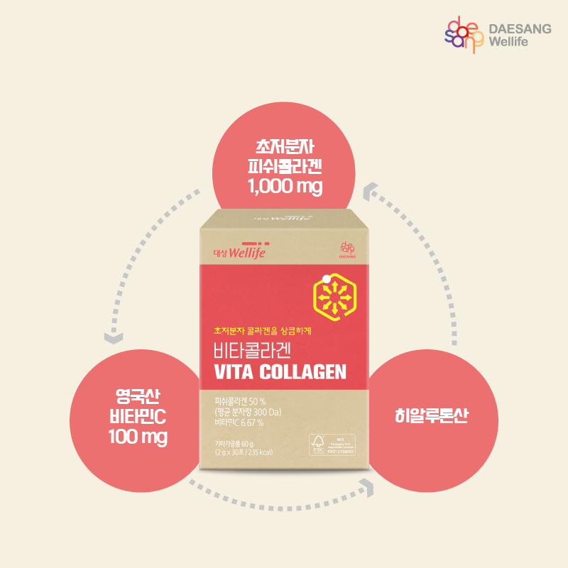 Thực Phẩm Bổ Sung Đẹp Da Daesang Wellife Vita Collagen 60G- K2V Shop