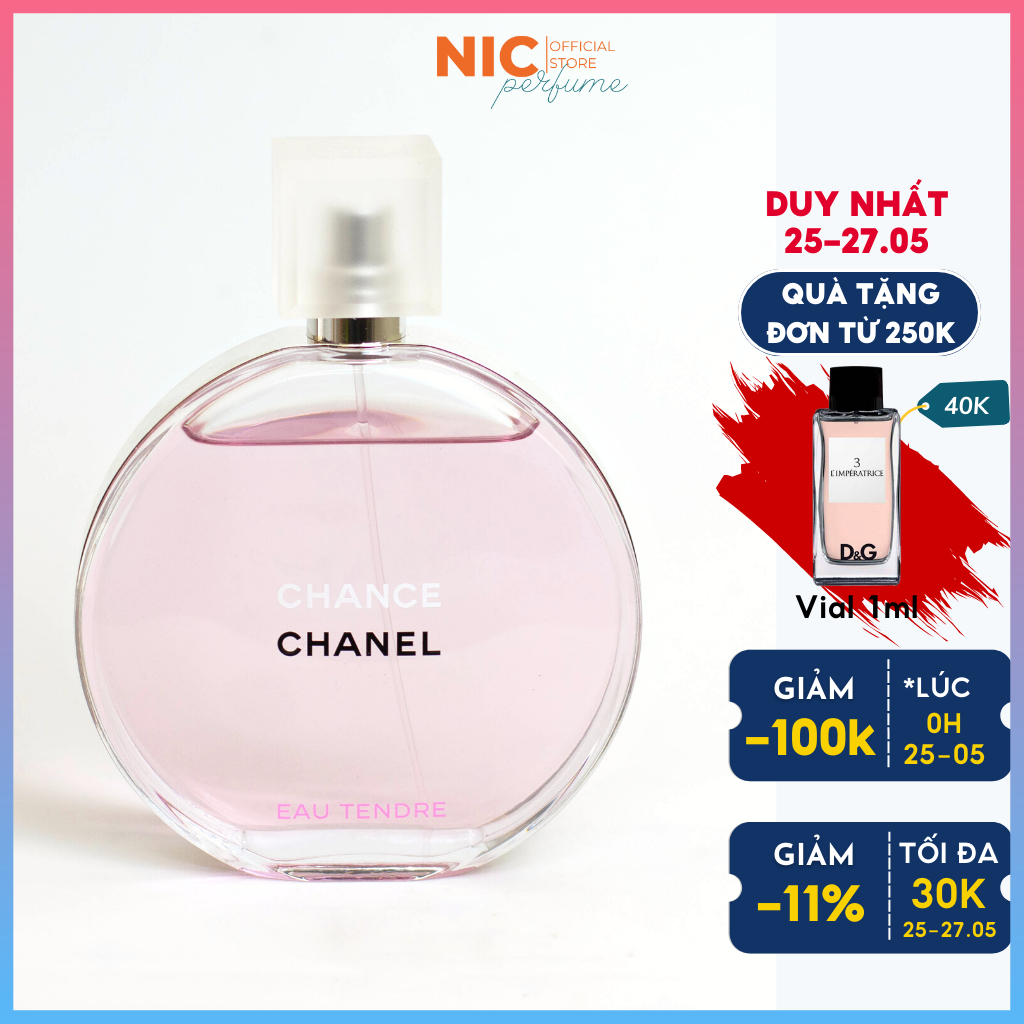 Nước Hoa Nữ Chanel Chance Eau Tendre EDT 10ml Chính Hãng