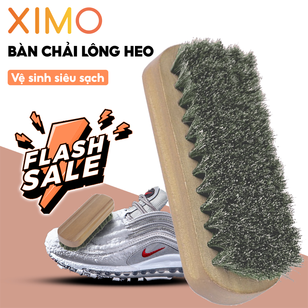 Bàn chải đánh giày lông nhựa, heo mềm Ximo, phụ kiện chuyên dùng đánh giầy vải, dầy sneaker, dày da lộn, nội thất oto.