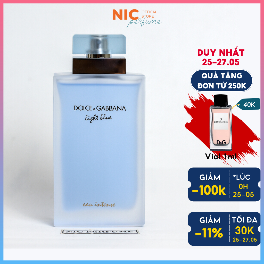 10ml DG Light Blue Eau Intense | Nước hoa nữ Dolce Gabbana chính hãng