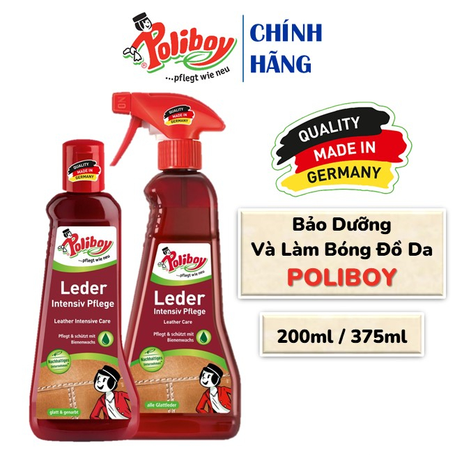 Bảo Dưỡng Túi Da, Giày Da, Đồ Da Cao Cấp POLIBOY Làm Bóng Túi Da, Giày Da, Làm Mới Ghế Da Ô Tô, Sofa Da