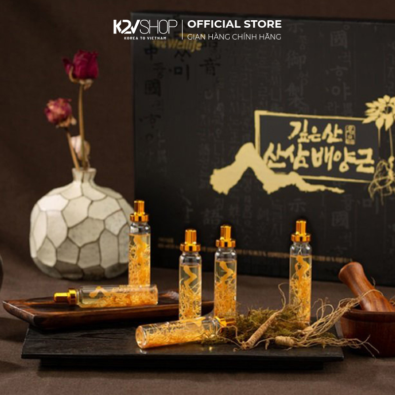 Set Nước Rễ Sâm Cultured Wild Mountain Ginseng Roots 20ml x 30 Ống