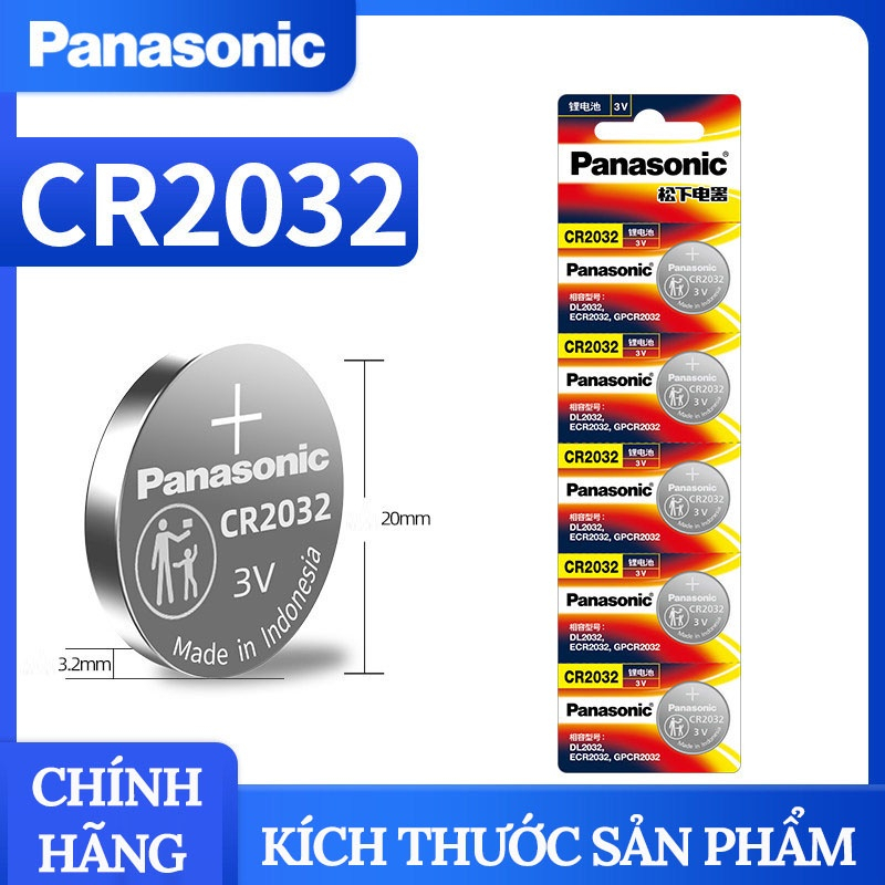 Pin Cúc Áo Panasonic CR2032 - CR2025 - CR2016 - CR1632 - CR1620 - CR1616 - CR1220 - CR2450 3V Lithium - HOUSESHOP68