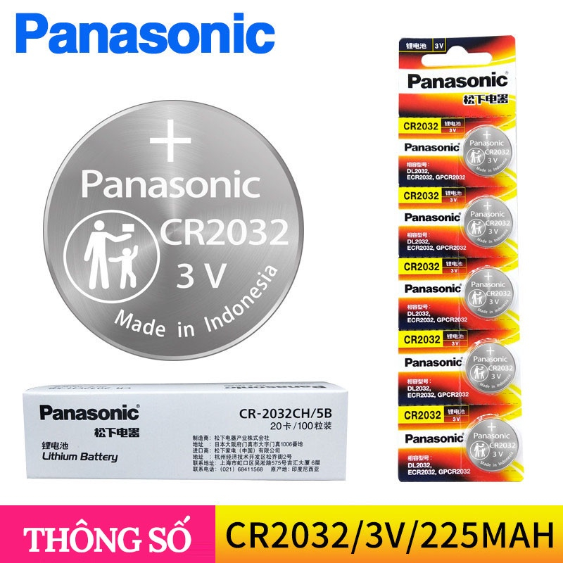 Pin Cúc Áo Panasonic CR2032 - CR2025 - CR2016 - CR1632 - CR1620 - CR1616 - CR1220 - CR2450 3V Lithium - HOUSESHOP68