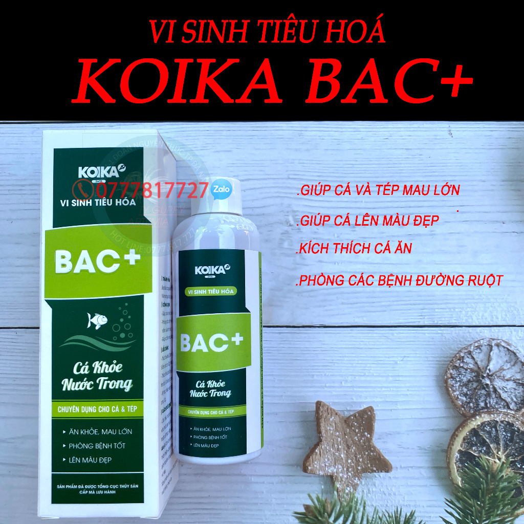 Men Vi Sinh Bac+ / Men Tiêu Hoá Cho Cá Cảnh.