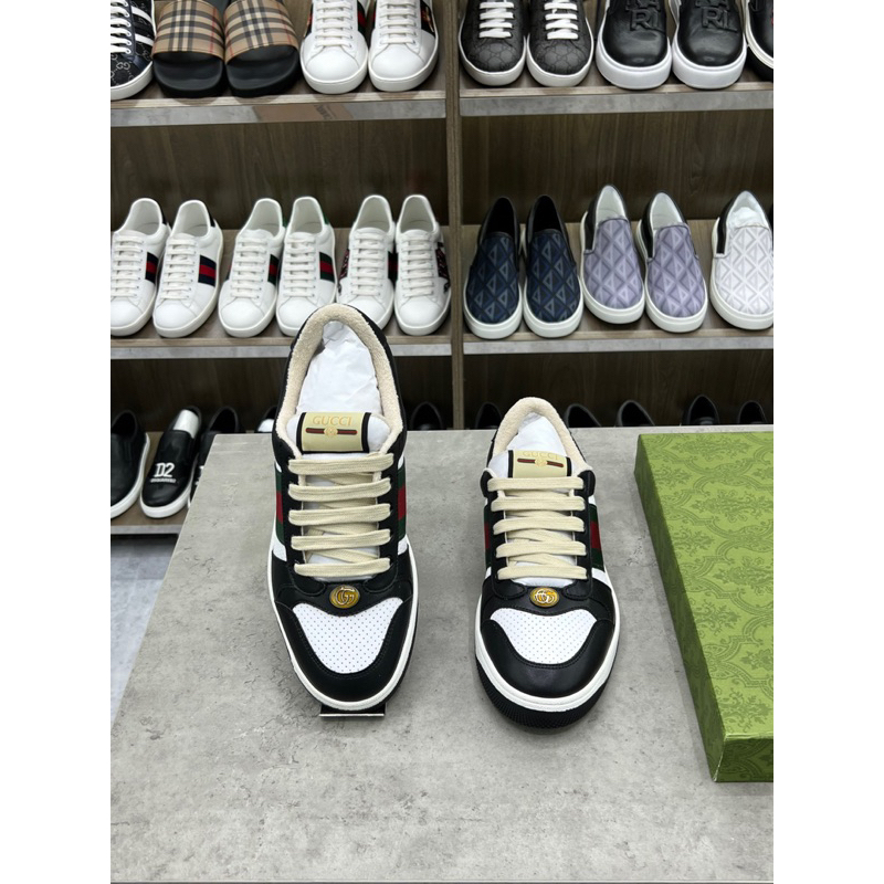 - Giày Sneaker G.ucci Screener Màu Đen Cao Cấp - Giày Sneaker Nam G.ucci