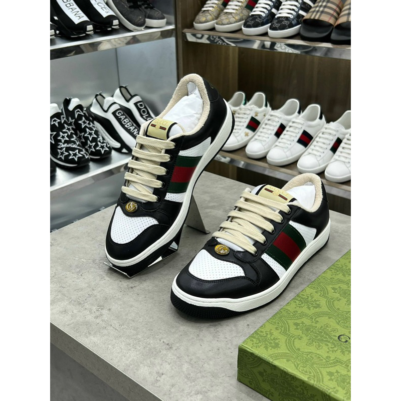 - Giày Sneaker G.ucci Screener Màu Đen Cao Cấp - Giày Sneaker Nam G.ucci