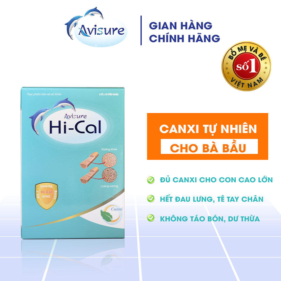 Tích điểm - Avisure Hical canxi nano sinh học cho bà bầu, cho con bú, người cao tuổi