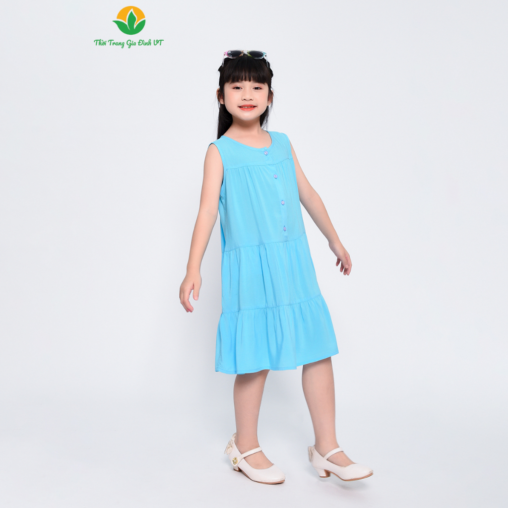 Váy lanh sát nách bé gái thời trang mùa hè Việt Thắng - V62.2304