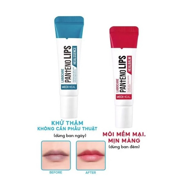 Combo Son dưỡng môi ngày và đem MEDIHEAL Labocare Panteno Lips Healssence/Healbalm (10ml + 10ml)