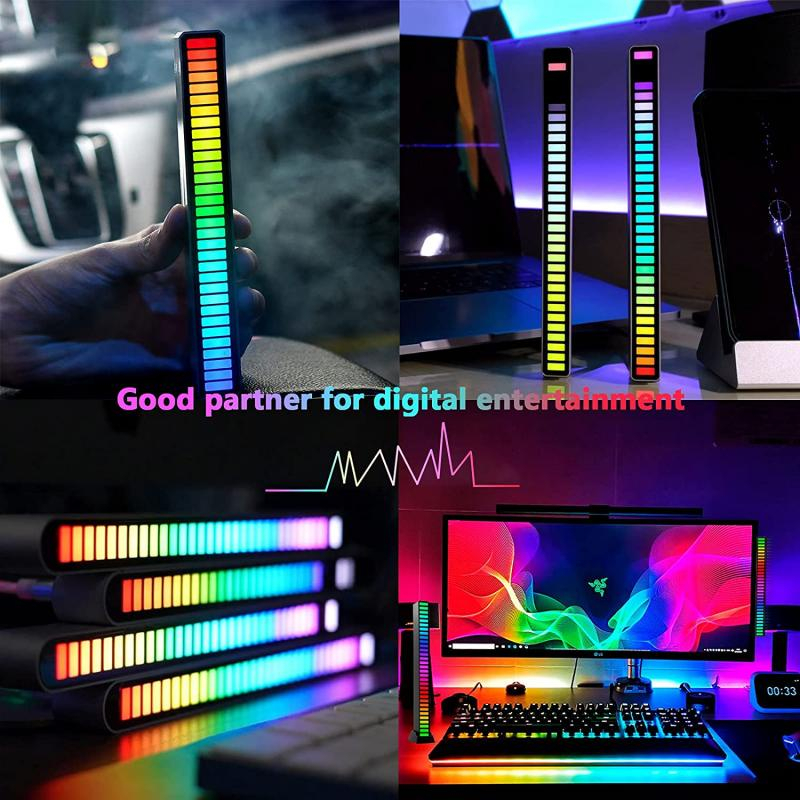 Thanh Đèn Cảm Biến Âm Thanh LED RGB Tích Hợp Cổng USB 5V-2A/ có pin dự trữ Cảm Biến Âm Thanh chính hãng miDoctor