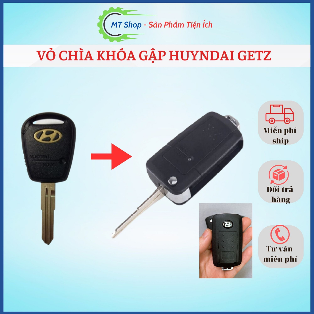Vỏ chìa khóa gập Huyndai Getz