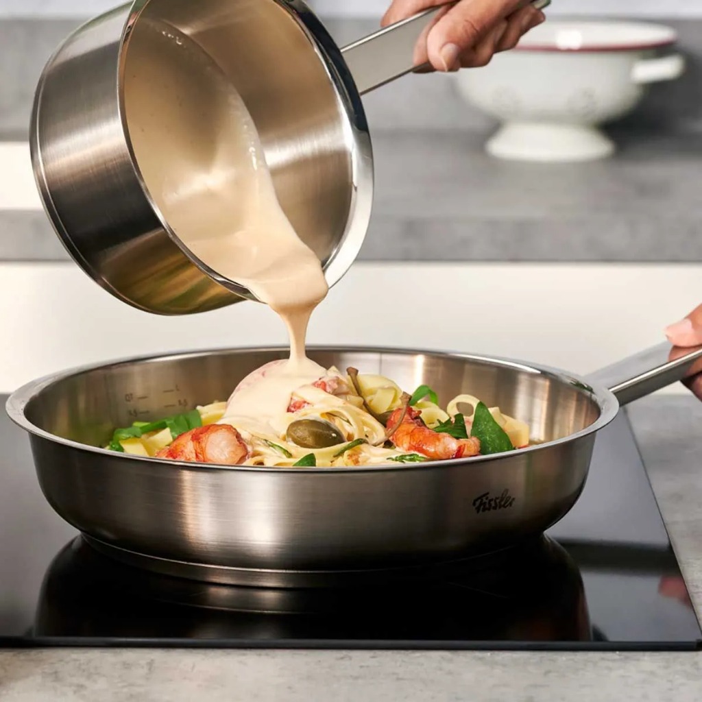 Chảo Fissler Profi Original Collection 24cm 28cm đáy Cookstar, chảo inox chiên xào đáy từ Made In Germany GermanySnT