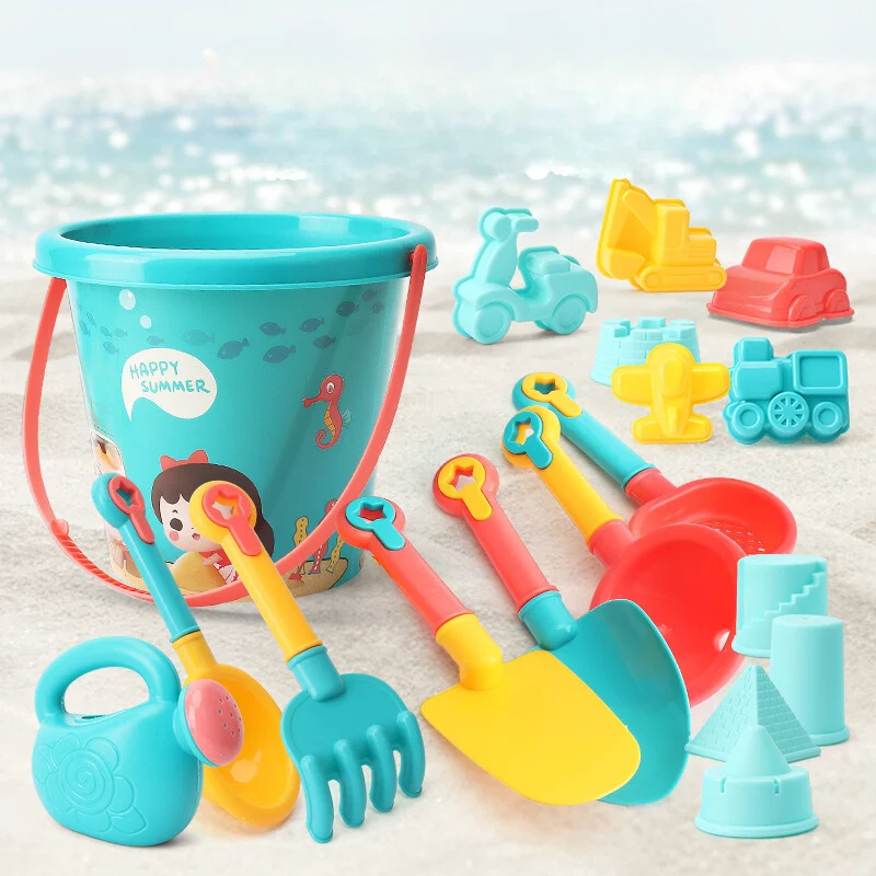 Đồ chơi xúc cát biển 18 chi tiết bao có túi lưới xách dễ dàng làm đồ chơi xúc cát cho bé