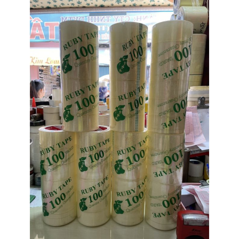 [6cuộn] BĂNG KEO TRONG 100y 1.1 5cm